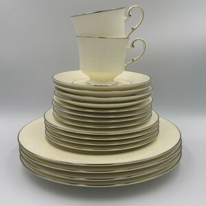 Vintage Mikasa “Bridal Lace” Ivory Bone China Service for 4
